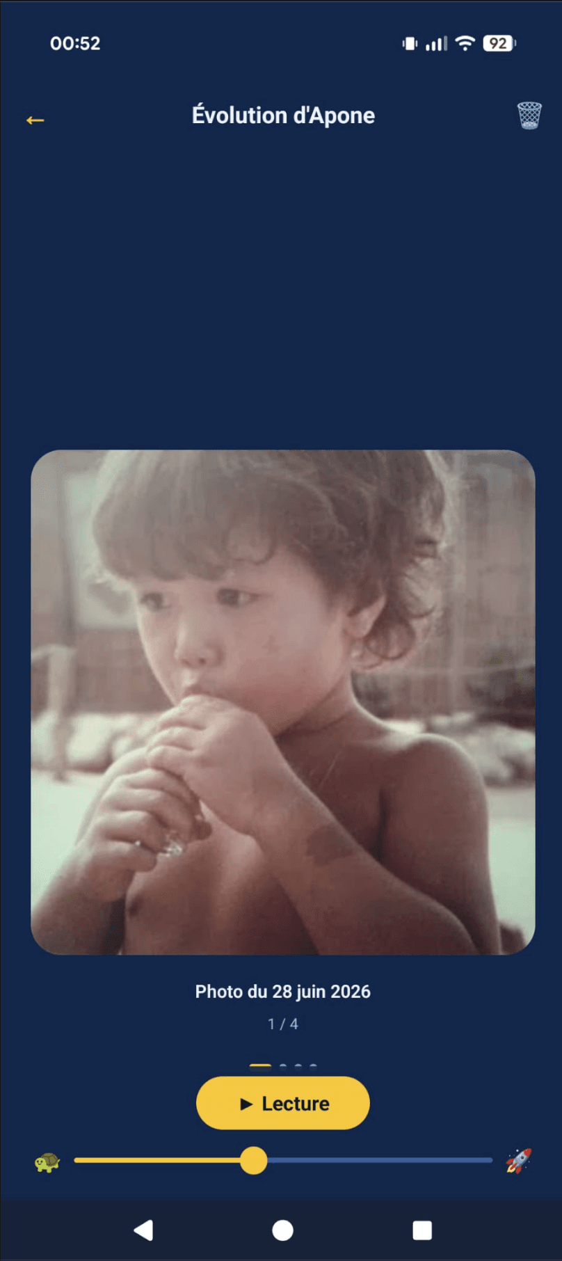 Évolution de l'enfant sur Ysea